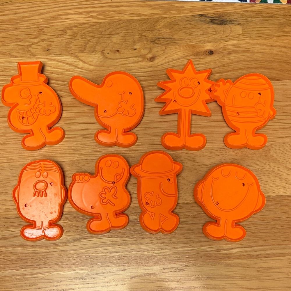 Set of Vintage Mr. Men Cookie Cutters